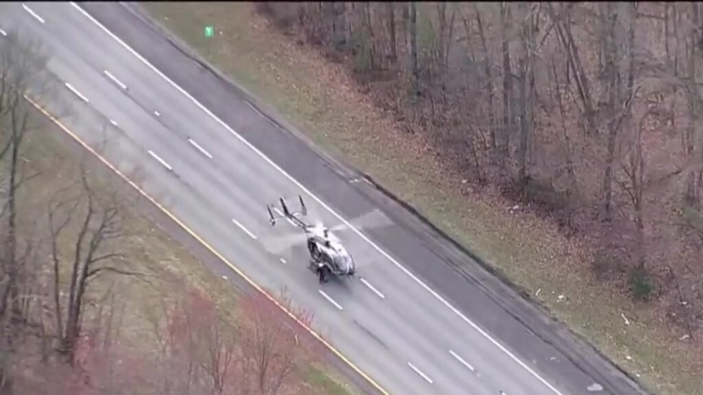 Driver taken via helicopter to med. center after crash on